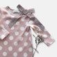 Girls Mary Dress - Pink & White Spot