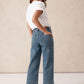 JUDE WIDE LEG CROP JEAN/MID INDIGO