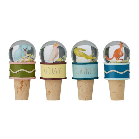 The Irwins Resin Bottle Stopper  (4 Asstorted Styles)