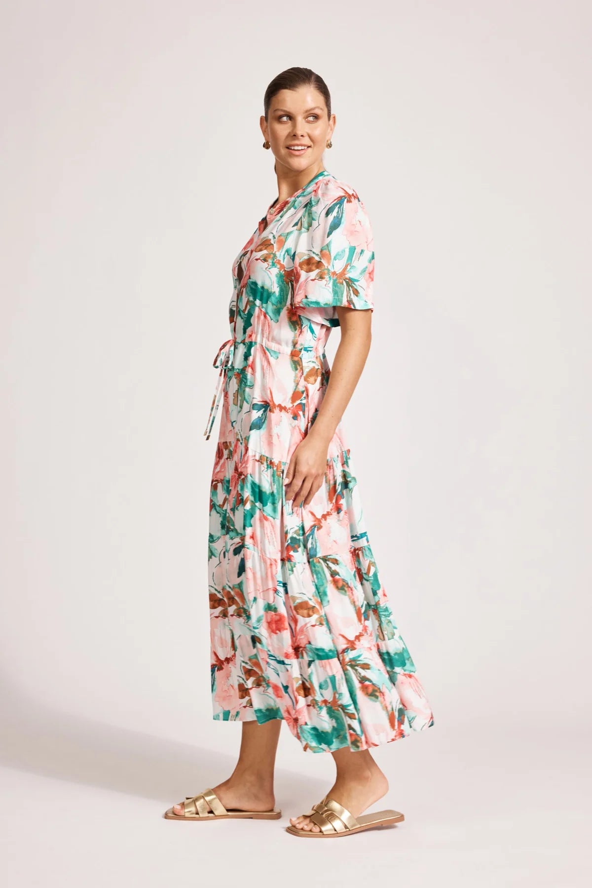 Alegria Tiered Maxi Dress - Estate