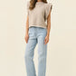 Athena Frill Knit Top - Stone