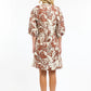 Belinda Print Dress - Pecan / White