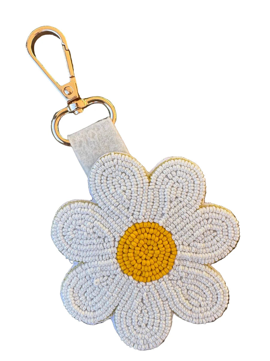 Daisy Chain Beaded Keyring