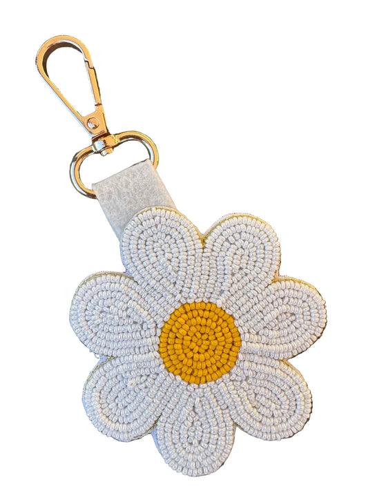 Daisy Chain Beaded Keyring