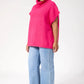 Valenza Knit Poncho - Hot Pink (One Size)