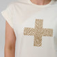 Cuff Tee Zebra Cross - Cream