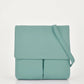 Ava Leather Flap over Crossbody Bag - Ocean