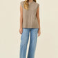 Miru Crew Knit Vest Stone