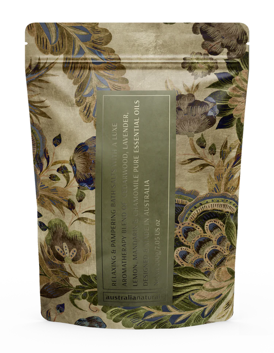 Australian Naturals Garden Cedarwood, Lavender, Lemon, Mandarin & Camomile Bath Salts 200 gm