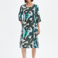Curve Seam Print Dress
