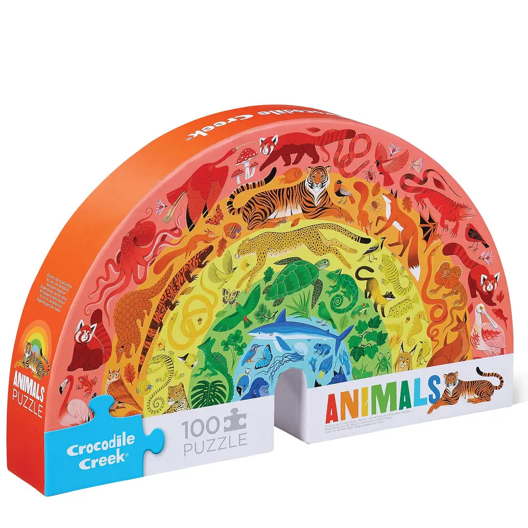 Classic Floor Puzzle 100 Piece - Rainbow Animals
