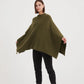 V Detail Oversized Knit  Dark Moss (One Size)