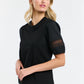 Alex Cotton Sleeve Tee - Black