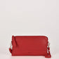 Kara Leather Purse with Strap - Red