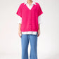 Valenza Knit Vest - Hot Pink