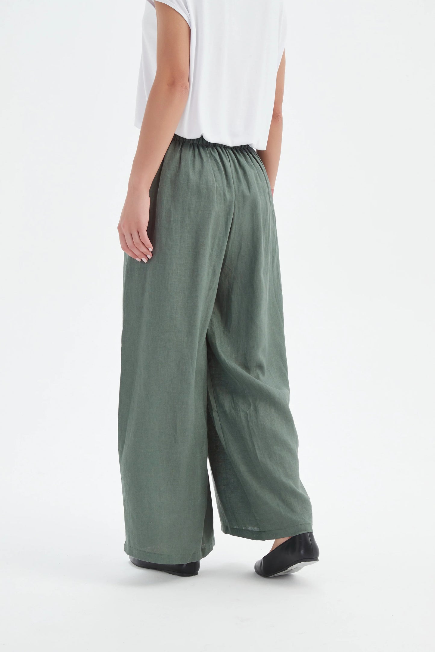 Pleat Front Palazzo Pant Petrol