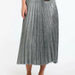 Metallic Skirt - Silver Pewter