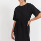 Jardin Tshirt Dress - Black