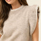 Athena Frill Knit Top - Stone