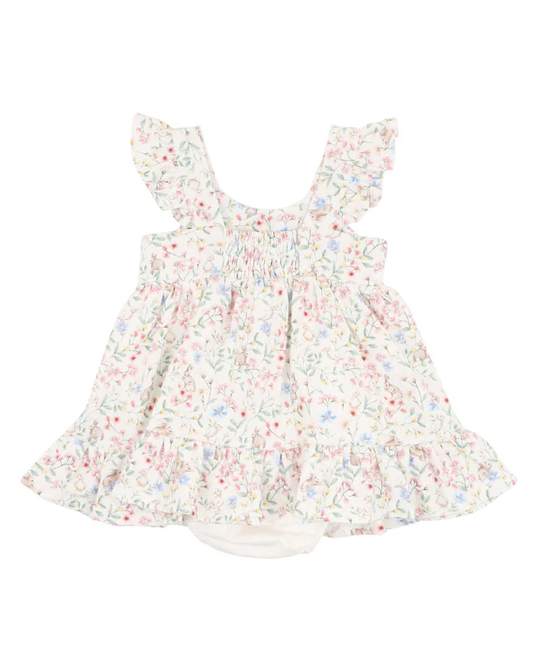 BONNIE PRINT ORGANIC OVERLAY DRESS