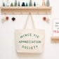 Mince Pie Appreciation Society Tote Bag - Canvas