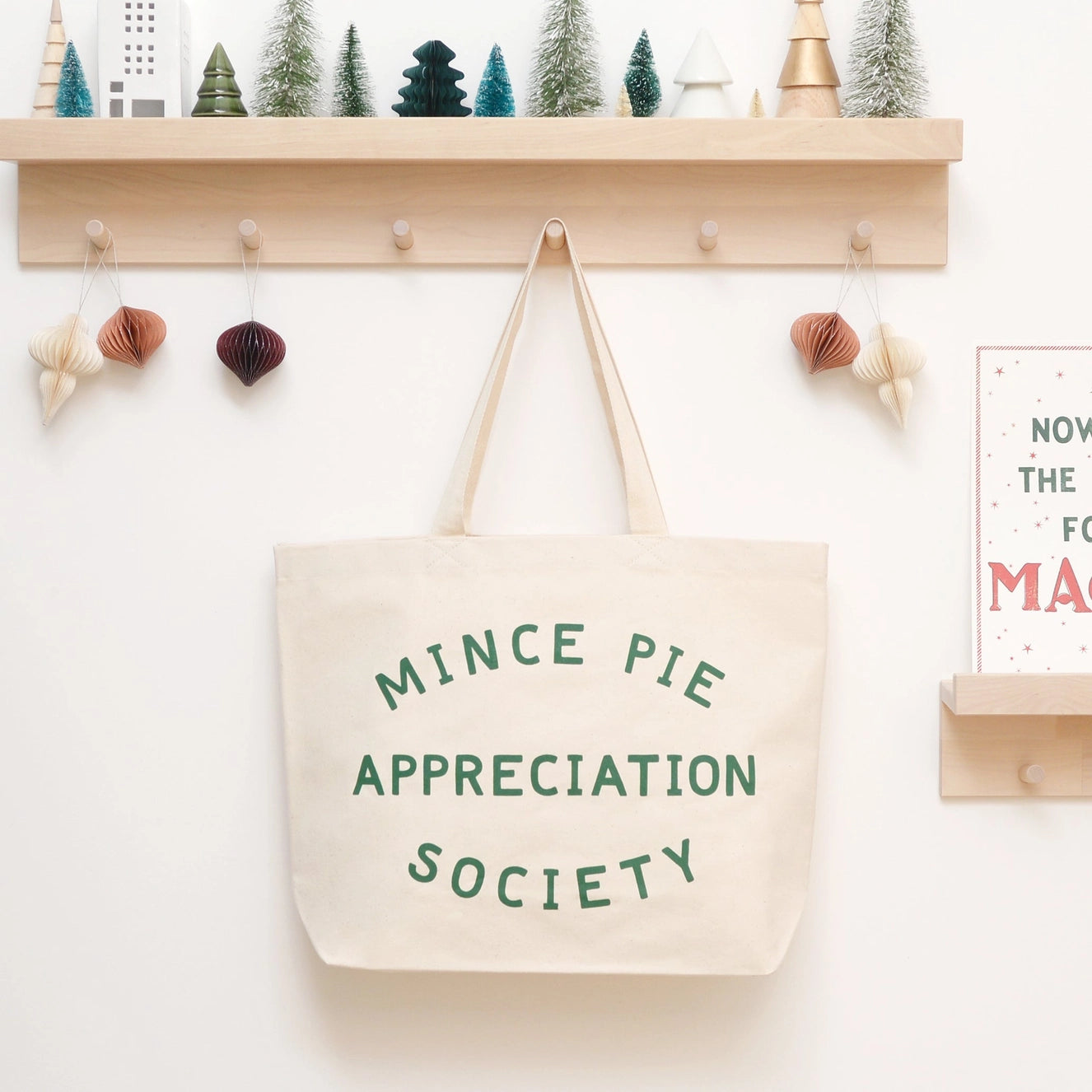 Mince Pie Appreciation Society Tote Bag - Canvas