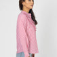 Cici Blouse Tomato Stripe