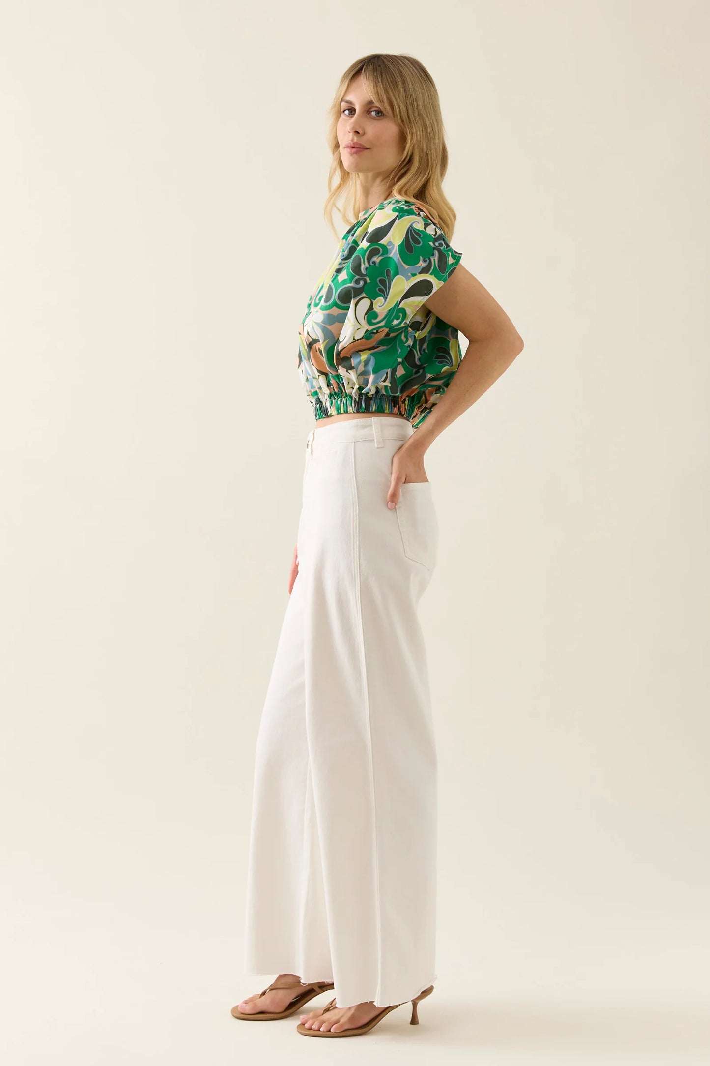 Aurora Reversible Crop Top - Paisley