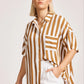 Treville  Stripe Shirt - Caramel