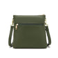 Freya Multi Compartment Leather Crossbody Bag Olive
