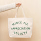 Mince Pie Appreciation Society Tote Bag - Canvas
