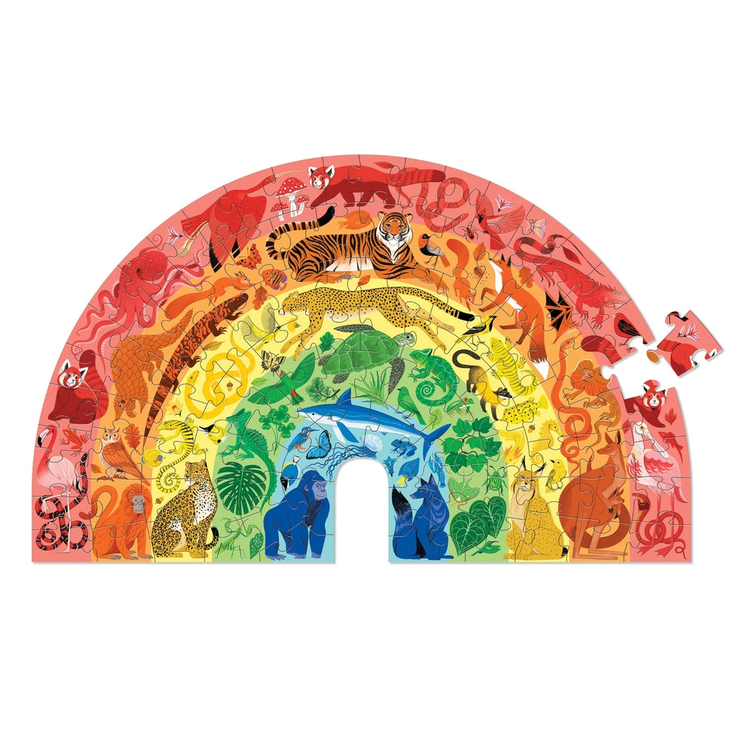 Classic Floor Puzzle 100 Piece - Rainbow Animals
