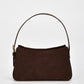 Portsea Suede & Leather Shoulder Bag - Chocolate