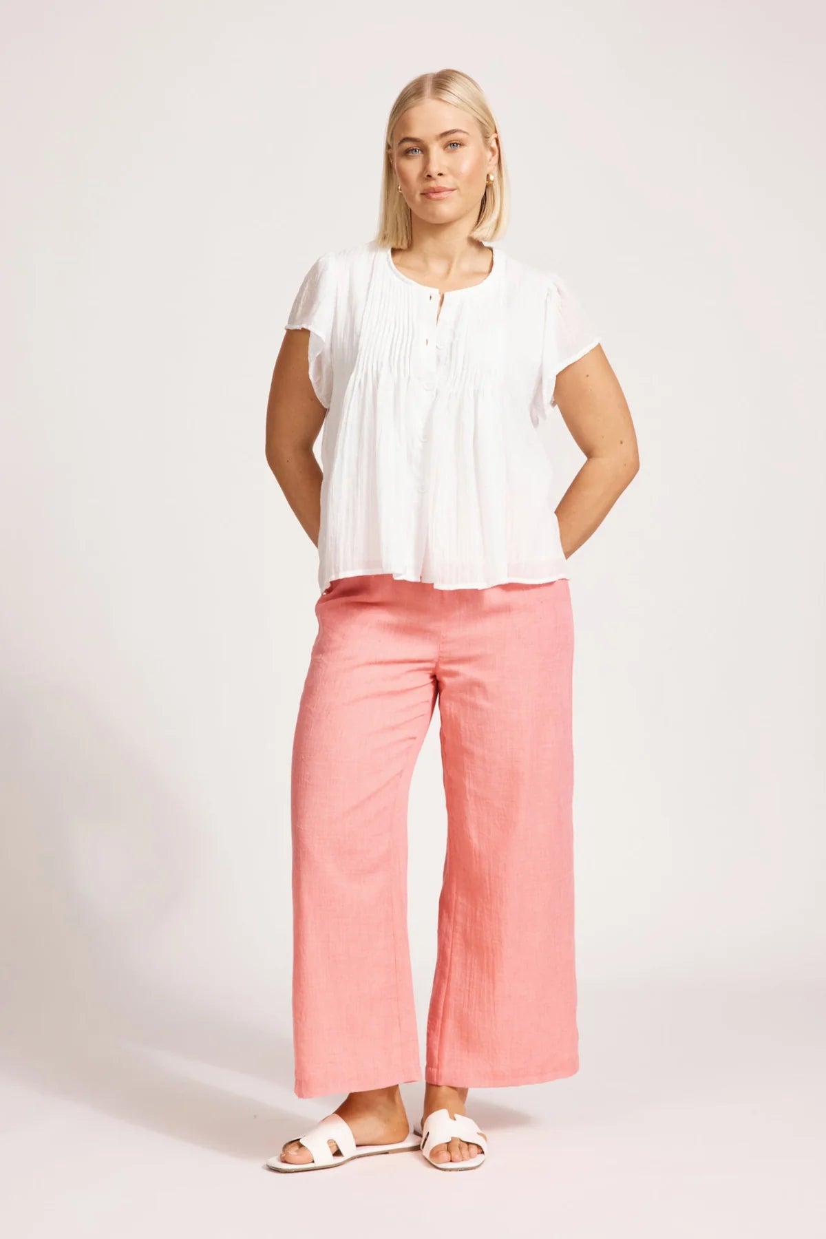 Orsula Button Top White