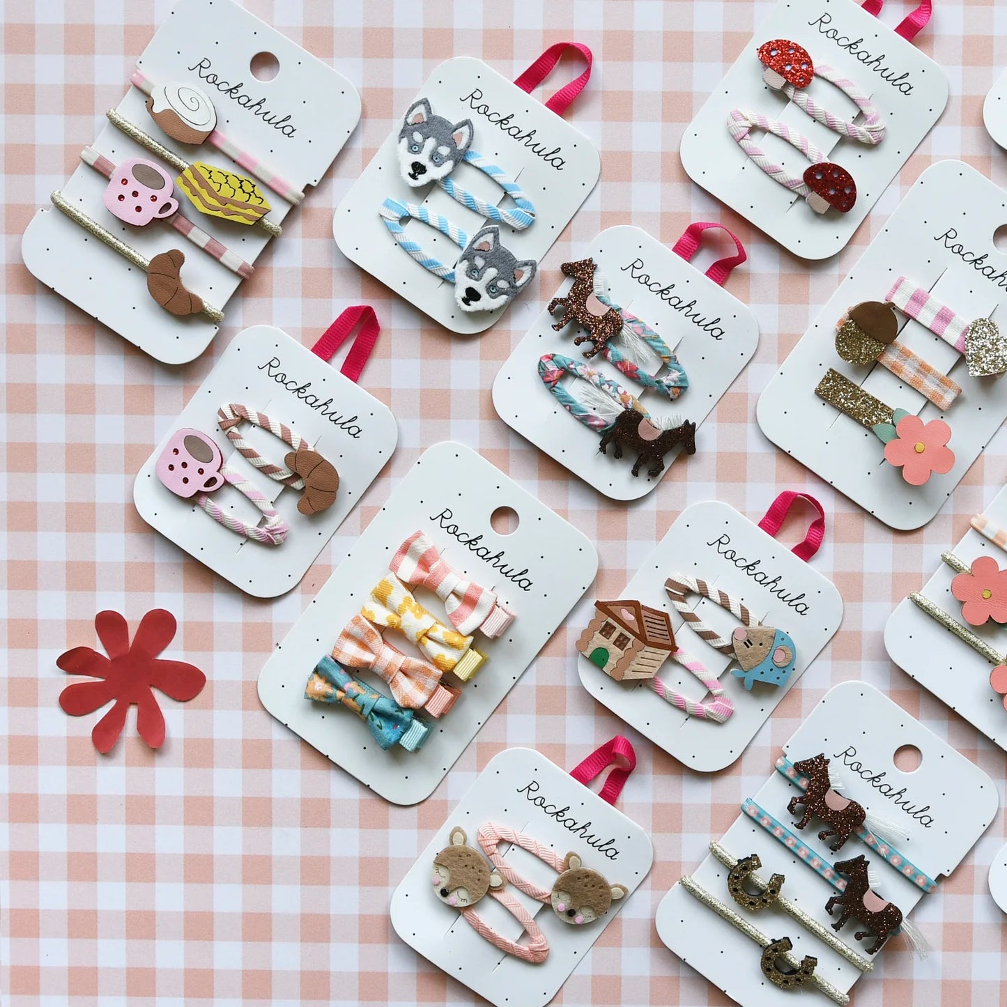 Heidi Floral Mini Bow Clip Set