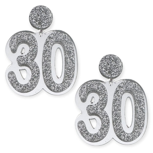 30 Birthday Earrings (Silver / Silver)