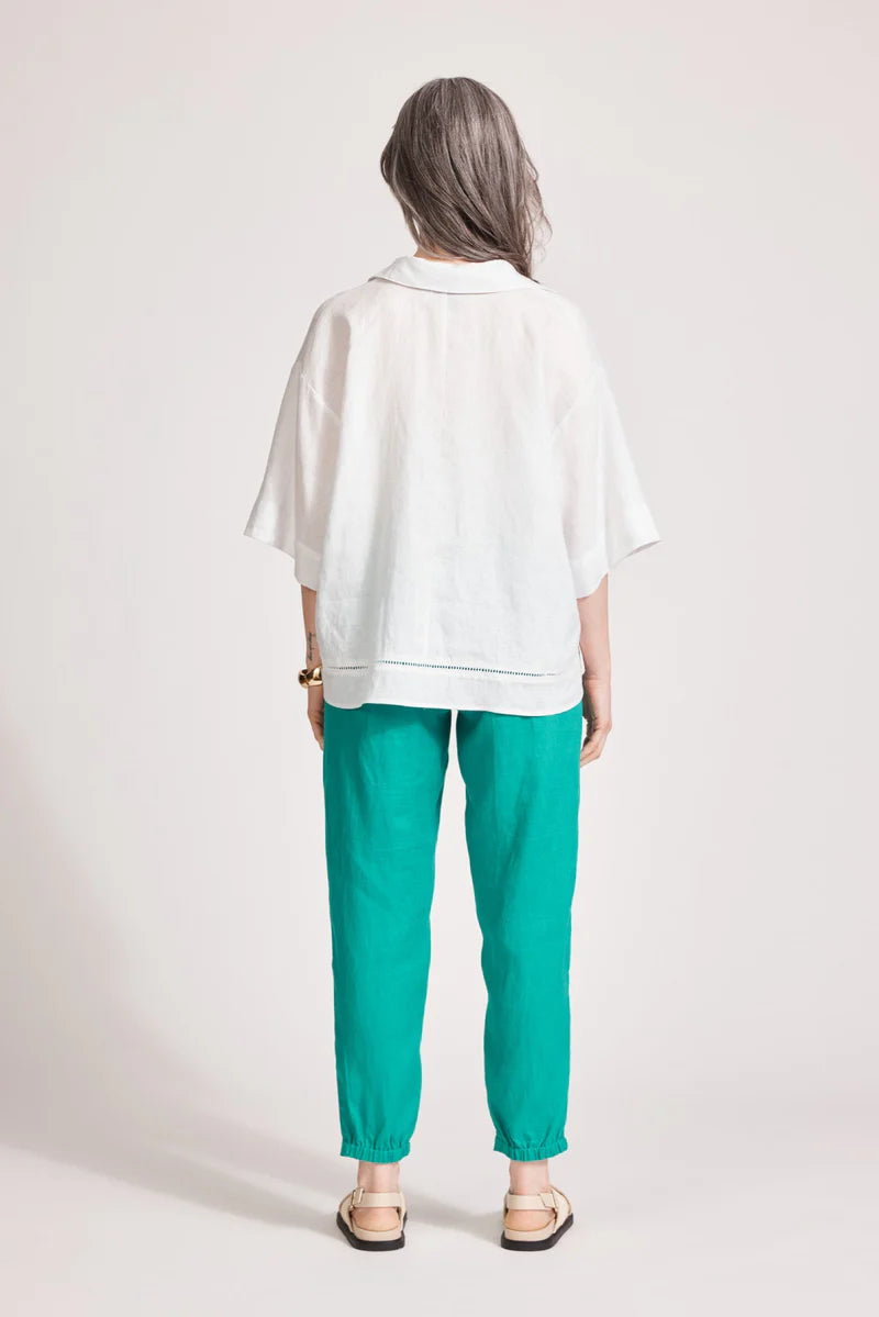 Miramar Collared Top White