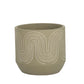 Swirled Cement Pot 17.5x16cm Taupe