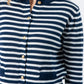 Navy & White Cardigan