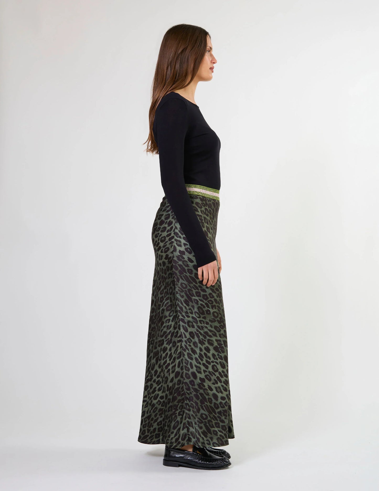Bretta Skirt Khaki Leopard