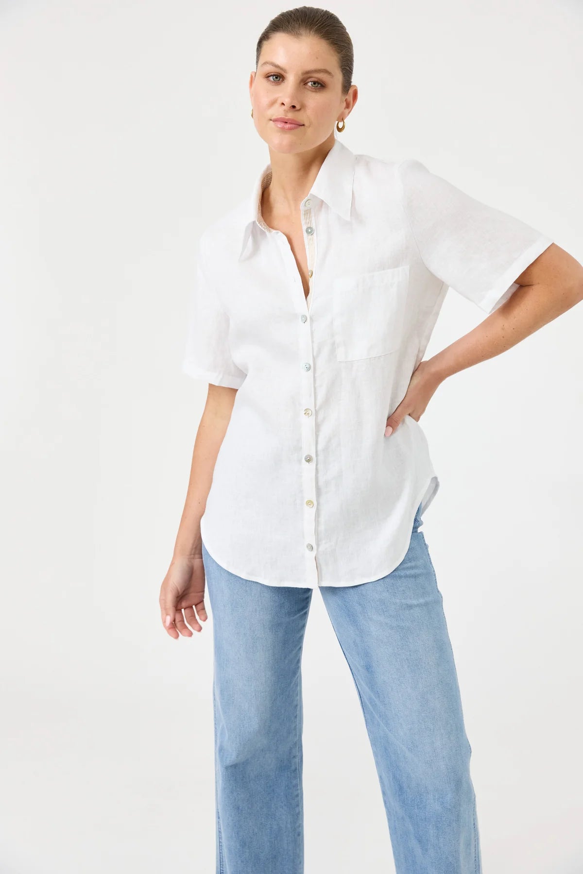 Studio Short Sleeve Shirt White