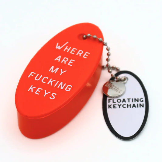 Floating Keychain Orange Where Are My Fucking Keys