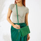Vegan Leather Coral Springs Crossbody - Emerald Green