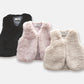 Girls Fur Vest - Navy