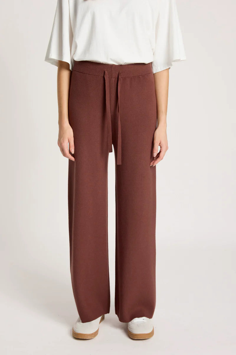 Samira Knit Pant - Mahogany