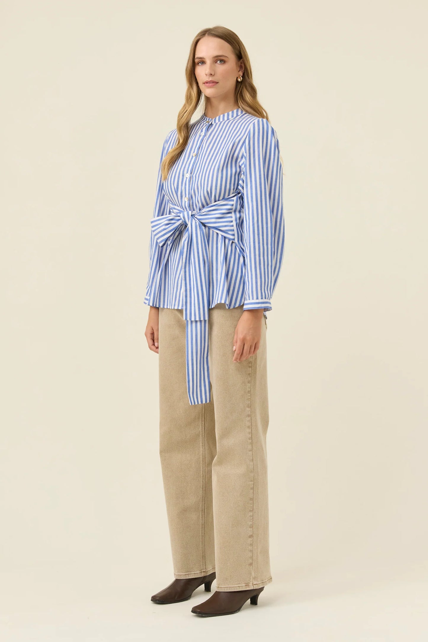 Quinn Wrap Shirt - Cobalt
