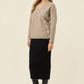 Miru Button Cardigan - Stone