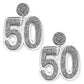 50 Birthday Earrings Silver / Silver