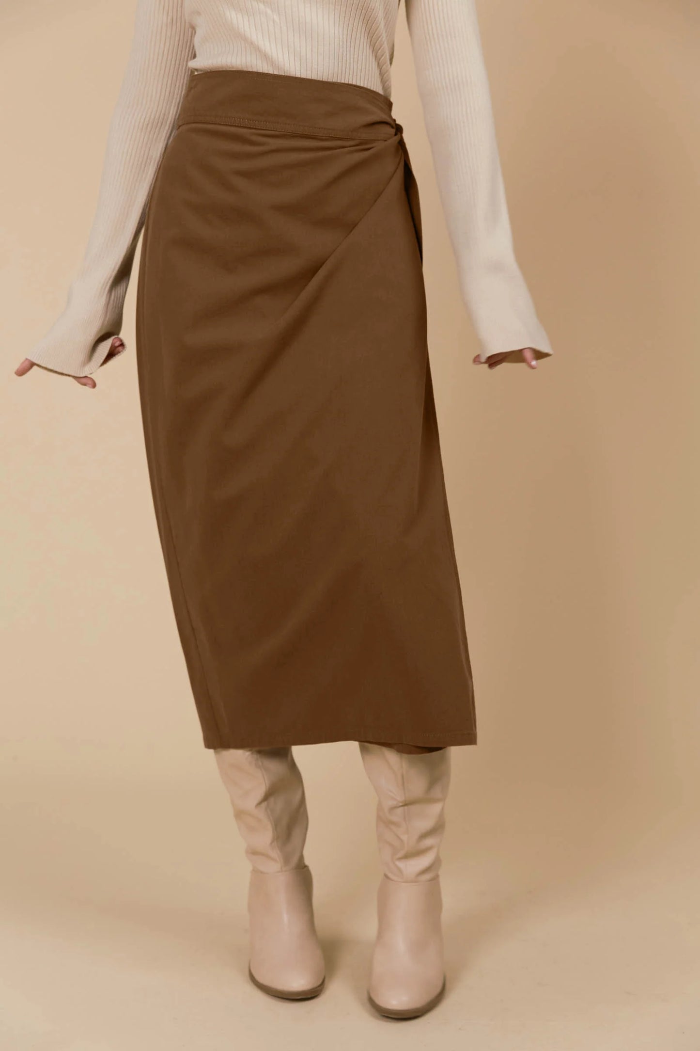 Freya Wrap Skirt - Toffee