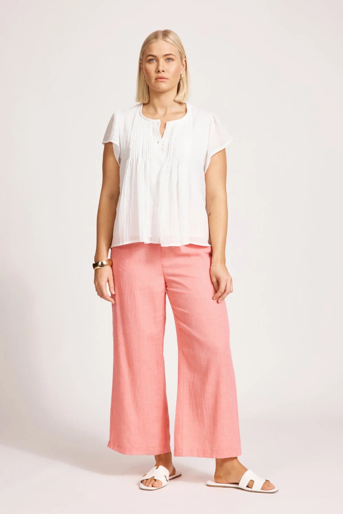 Orsula Button Top White